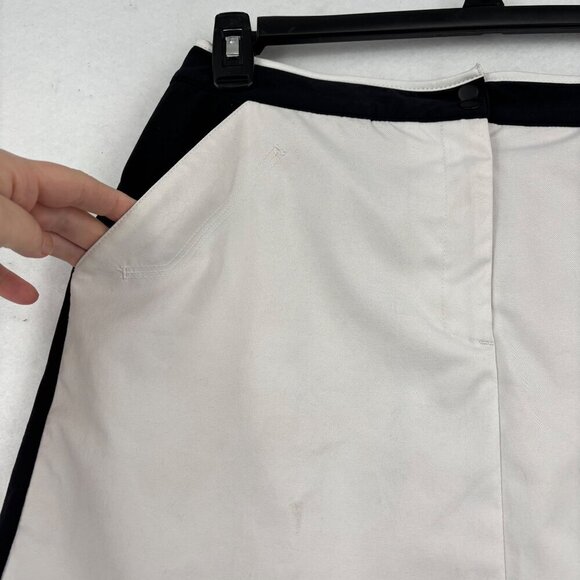 Tail Tech Golf Skort Size 8 White Black Skirt Built In Shorts Pockets Stretch - Picture 3 of 12